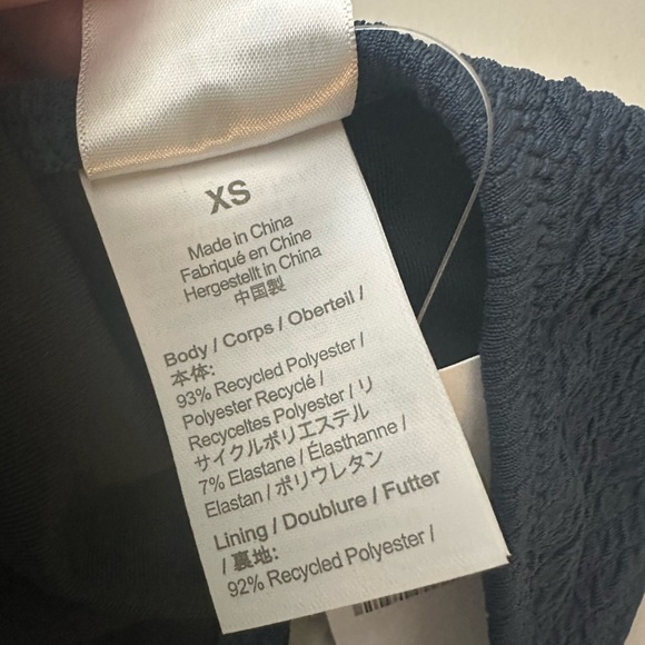 J.Crew Textured Curved-Waist Cheeky Bikini Swim Bottom Size XS Dark Blue - Picture 4 of 6